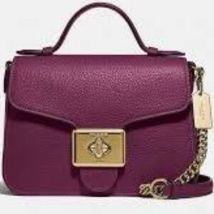 COACH Cassidy F77897 Crossbody Leather Bag in Dark Berry NWT